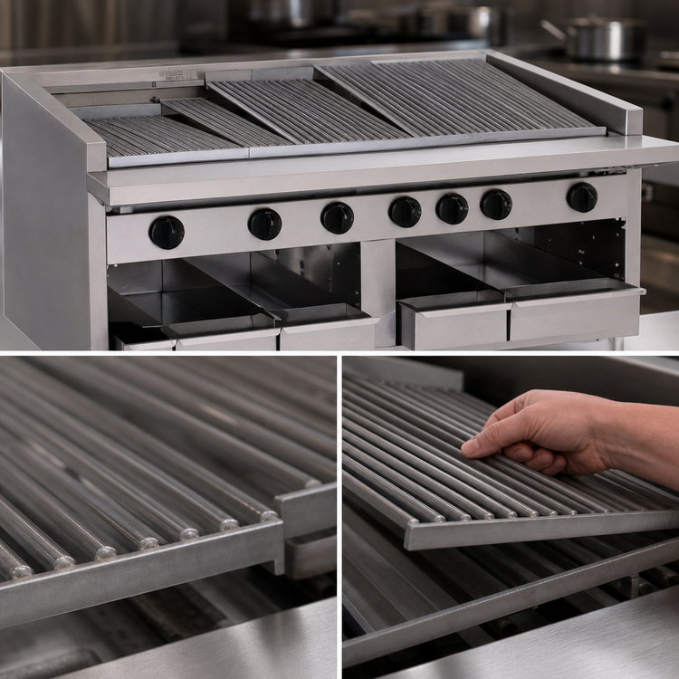 Product image #3 for Bakers Pride Dante Series 60-Inch Countertop Gas Radiant Charbroiler