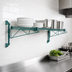 Thumbnail image #3 for Quantum Cantilever Single Shelf Wall-Mount Wire Shelving Unit, 30 x 14 Inches, Green Epoxy