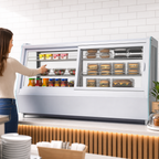 Thumbnail image #4 for Koolmore CDC-250-WH 48-Inch Countertop Self-Service Refrigerated Display Case, Sliding Glass Doors, White, 2 Shelves