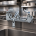 Thumbnail image #3 for T&S Extra Heavy-Duty Splash-Mounted Standard Faucet with 10-Inch Swing Nozzle, 8-Inch Centers