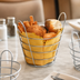 Thumbnail image #3 for 7-Inch Round Chrome Wire Serving Basket with Loop Handles