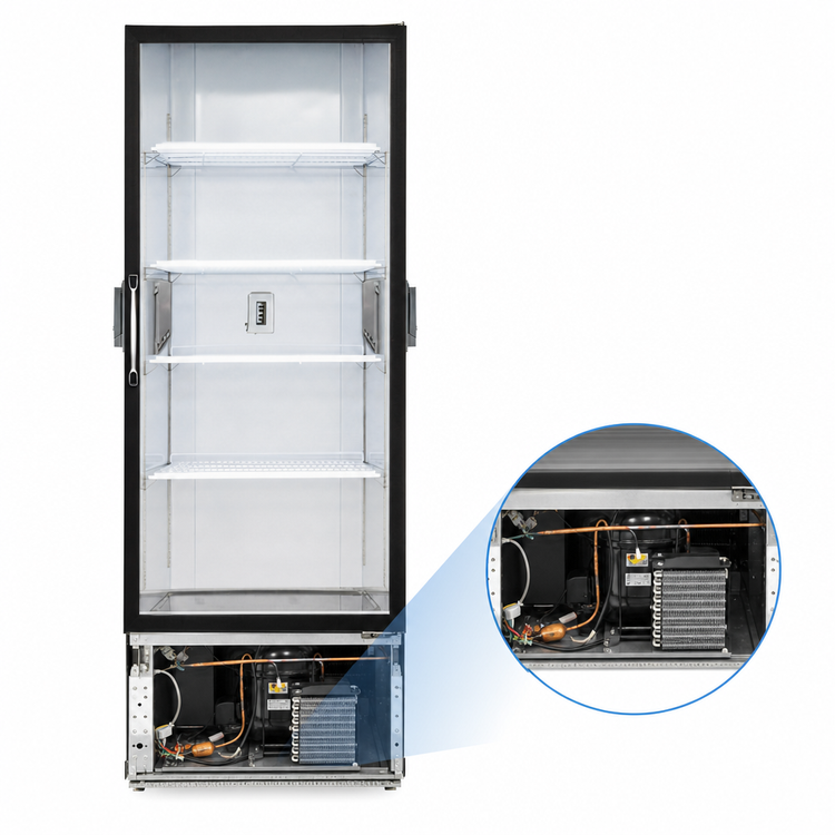 Product image #3 for Everest Refrigeration EMGR24C Chromatography Reach-In Glass Door Refrigerator, 1 Section, 25 Cu. Ft., Self-Contained Bottom Mount