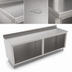 Thumbnail image #3 for John Boos Open Front Cabinet Base Work Table with 5-Inch Backsplash, 108 x 30-Inch, Stainless Steel