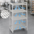Thumbnail image #4 for Cambro Camshelving® Premium CPU212472V4480 4-Tier Vented Polypropylene Shelving Starter Unit, 21"D x 24"W x 72"H, Speckled Gray