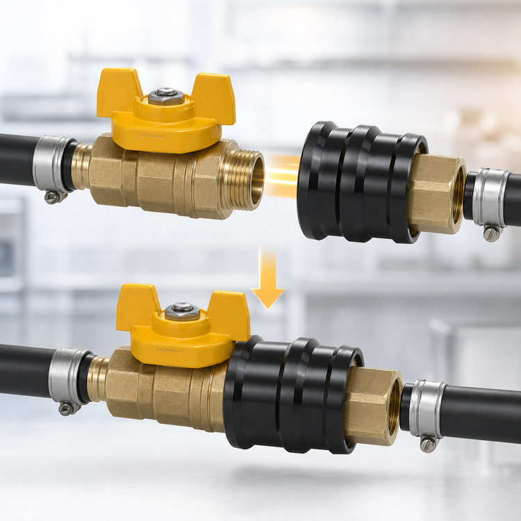 Product image #3 for Safe-T-Link Safe-T-Guard 1/2 Inch NPT Quick Disconnect Combination Gas Valve