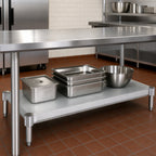 Thumbnail image #3 for John Boos GSK6-3072 Galvanized Steel Work Table Undershelf, 72"W x 30"D, 16-Gauge, Knockdown