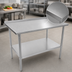 Thumbnail image #3 for John Boos Stallion 48-Inch x 36-Inch Stainless Steel Work Table with 1-1/2-Inch Rear Upturn and Undershelf