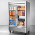 Thumbnail image #3 for True Two-Section Reach-In Display Freezer with Framed Glass Doors, Self-Contained Bottom Mount