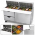 Thumbnail image #4 for Beverage-Air 60-Inch Mega Top Refrigerated Sandwich Prep Table with 24-Pan Rail, 2 Drawers, and 1 Door