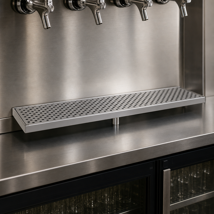 Product image #3 for Glastender Surface Mount Stainless Steel Drain Pan, 32 x 8 Inch