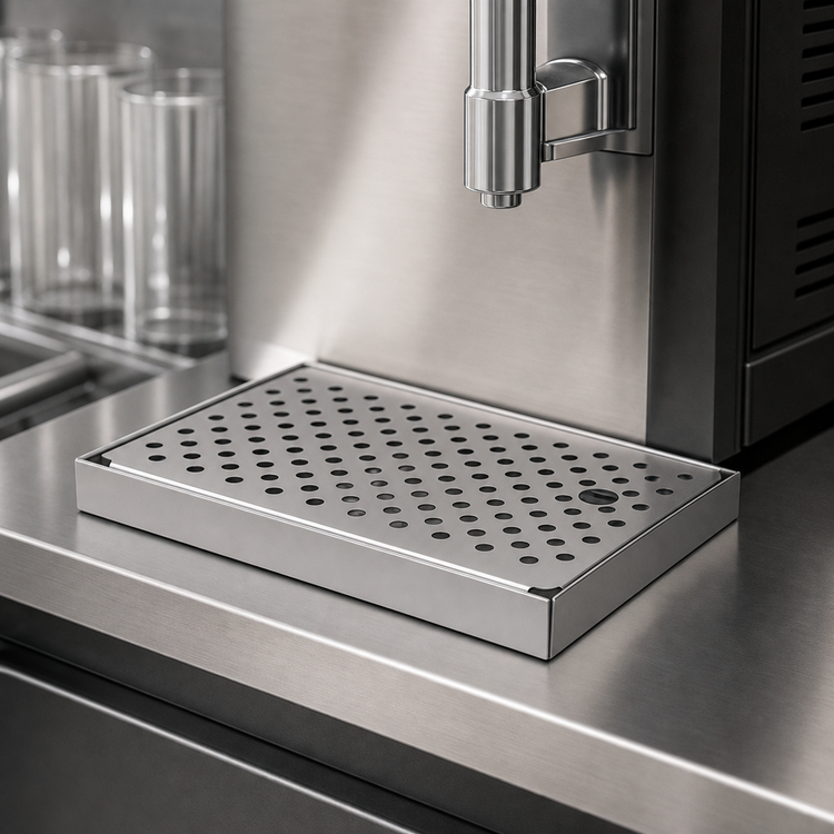 Product image #3 for Glastender Surface Mount Stainless Steel Drain Pan, 11 Inch W x 8 Inch D