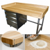 Thumbnail image #3 for Advance Tabco Bakers' Top Work Table with Left-Side 3-Drawer Section, 60 x 30 Inch Wood Top