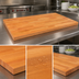 Thumbnail image #3 for Boos Block American Cherry Edge Grain Kitchen Countertop with Full-Length Rails, 60 x 25 x 1-1/2 Inch, Varnique Finish