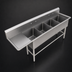 Thumbnail image #3 for John Boos Pro-Bowl 4-Compartment Stainless Steel Sink with 24