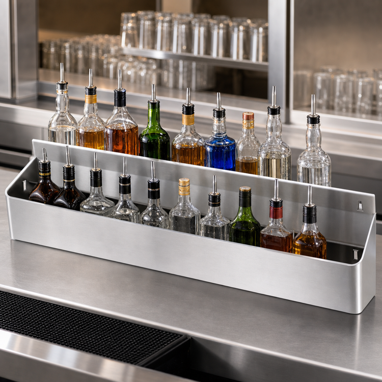Product image #3 for Advance Tabco Special Value Series Standard Duty Double-Tier Stainless Steel Speed Rail, 36 Inch