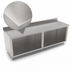 Thumbnail image #3 for John Boos 108-Inch x 24-Inch Stainless Steel Work Table with Open Front Cabinet Base and 5-Inch Backsplash