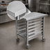 Thumbnail image #3 for Mobile Stainless Steel Slicer Stand with Pan Rack and Casters