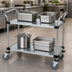 Thumbnail image #3 for Quantum 48-Inch x 24-Inch 2-Shelf Galvanized Solid Utility Bus Cart