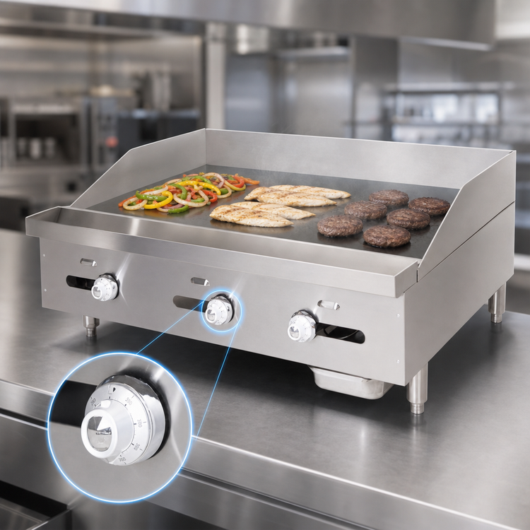 Product image #3 for Comstock-Castle Castle Series 42-Inch Countertop Gas Griddle with Thermostat Control
