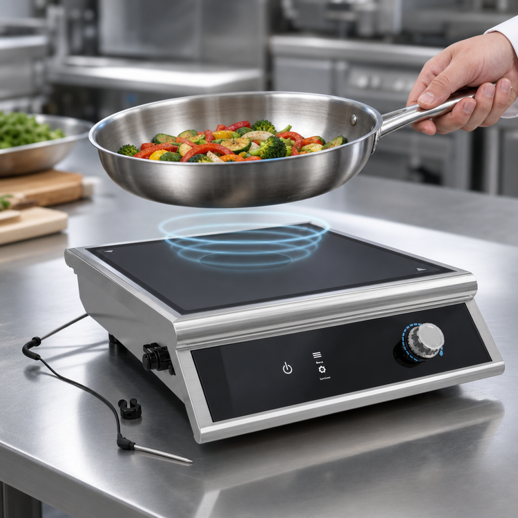 Product image #3 for Vollrath 4-Series High Power Single-Burner Countertop Induction Range with Temperature Control Probe, 3800W