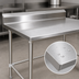 Thumbnail image #3 for John Boos Stallion 84 Inch x 24 Inch Stainless Steel Work Table with 5 Inch Backsplash and Safety Edge