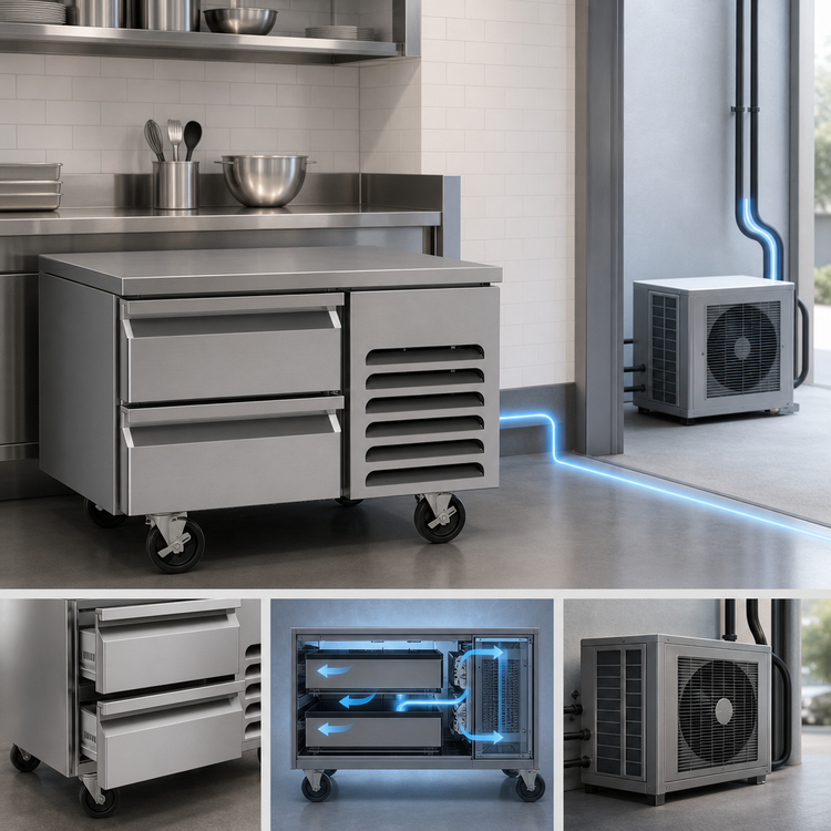Product image #3 for Southbend Platinum 60-Inch Low-Height Remote Freezer Base with 4 Self-Closing Drawers