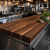 Thumbnail image #3 for Boos Block 72-Inch x 27-Inch x 1-1/2-Inch Thick American Black Walnut Kitchen Countertop, Blended Edge Grain, Oil Finish