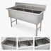 Thumbnail image #3 for Advance Tabco 3-Compartment Fabricated Sink, 16