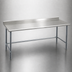 Thumbnail image #3 for Eagle Spec-Master 84 Inch x 30 Inch 14 Gauge 300 Series Stainless Steel Work Table with 1-1/2 Inch Rear Upturn and Galvanized Base
