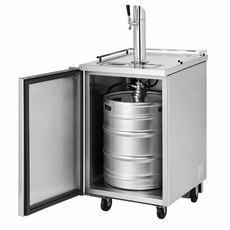 Product image #3 for True Countertop Draft Beer Cooler with 1 Half-Barrel Keg Capacity, 1 Column, and 1 Faucet