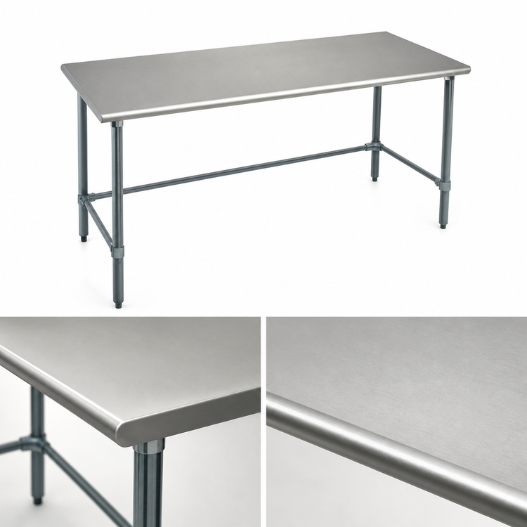 Product image #3 for Eagle Group BlendPort® Deluxe Series Stainless Steel Work Table, 30 x 24 Inches, Galvanized Base
