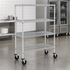 Thumbnail image #3 for Metro Super Erecta N536EBR Wire Stem Caster Cart, 4 Shelves, 36 x 24 x 69 Inches, Polyurethane Casters, 900 lb Capacity