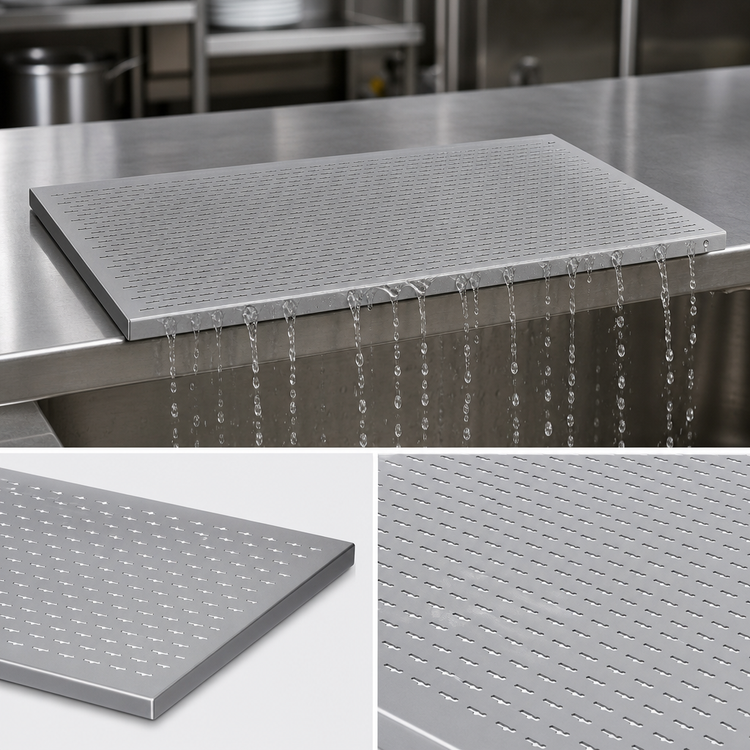 Product image #3 for Krowne Royal Series 36-Inch x 19-Inch Perforated Stainless Steel Drainboard Insert