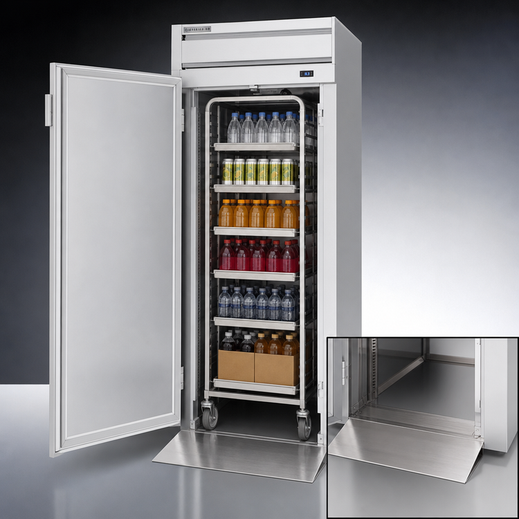 Product image #3 for Beverage-Air P-Series Extra Tall Roll-In Refrigerator, 1-Section, Solid Door, Top-Mount Self-Contained