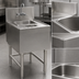 Thumbnail image #3 for Spec-Bar Underbar Wet Waste Sink with Dry Waste Chute, 18 x 24 Inches, Stainless Steel