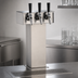 Thumbnail image #3 for Perlick 4006-3B2 Extra High Countertop 3-Faucet Glycol-Cooled Tee Draft Beer Tower, Stainless Steel