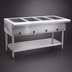 Thumbnail image #3 for Eagle Group 63-1/2 Inch 4-Well Liquid Propane Hot Food Table with Open Base, Cutting Board, and Undershelf