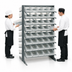 Thumbnail image #3 for Quantum Sloped Double-Sided Pick Rack with 80 Clear Bins, 36 x 24 x 60 Inches, 800 lb. Capacity
