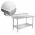 Thumbnail image #3 for John Boos Stallion 72-Inch x 30-Inch Stainless Steel Top Work Table with 5-Inch Backsplash, Safety Edge, and Undershelf