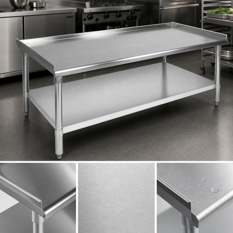 Product image #3 for John Boos GS6-3048SSK Stainless Steel Equipment Stand with Adjustable Undershelf