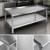 Thumbnail image #3 for John Boos GS6-3048SSK Stainless Steel Equipment Stand with Adjustable Undershelf