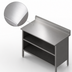 Thumbnail image #3 for John Boos Open-Front Cabinet Base Work Table with 16-Gauge Stainless Steel Top and 5-Inch Backsplash, 36 x 24 Inches