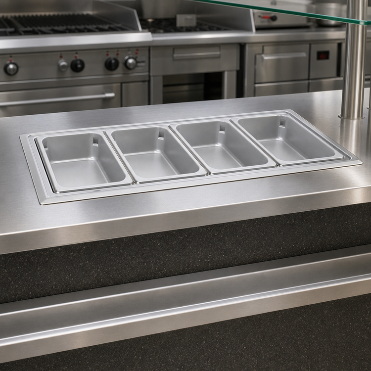 Product image #3 for Hatco HWBH-43DA Drop-In Rectangular Heated Well with Drain, Auto-Fill, and 4 x 1/3-Size Pan Capacity