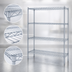 Thumbnail image #3 for EAGLEbrite 4-Tier Stationary Starter Wire Shelving Unit, 60