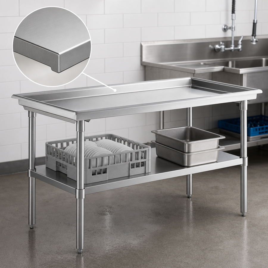 16-Gauge 304 Stainless Steel Top