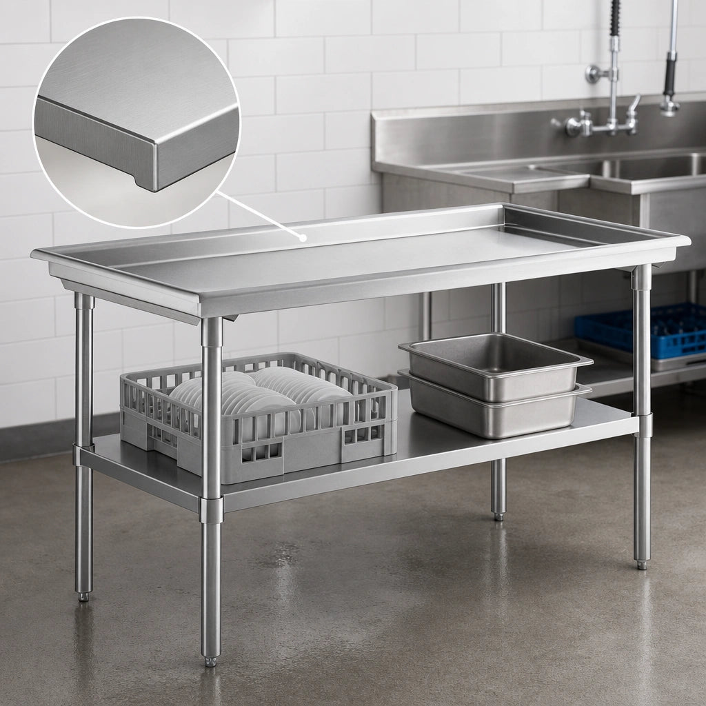 16-Gauge 304 Stainless Steel Top