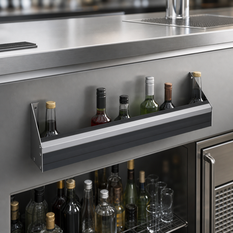 Product image #3 for Krowne Royal Series Built-In Single Speed Rail, 34 Inch x 5 Inch, Stainless Steel