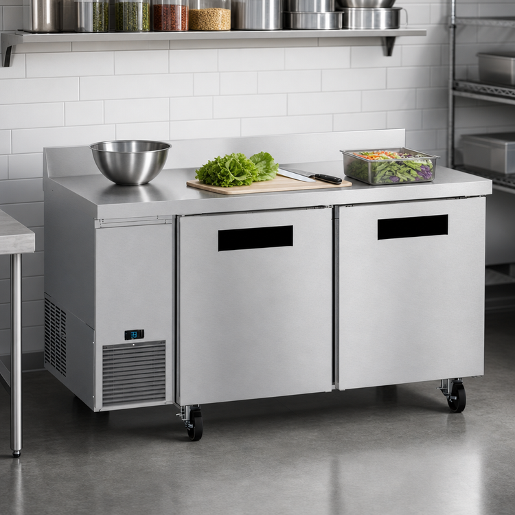 Product image #3 for Hoshizaki Steelheart 67-Inch Two-Section Reach-In Worktop Freezer with Solid Doors