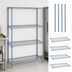 Thumbnail image #3 for Quantum Gray Epoxy Stationary Wire Shelving Starter Kit, 48