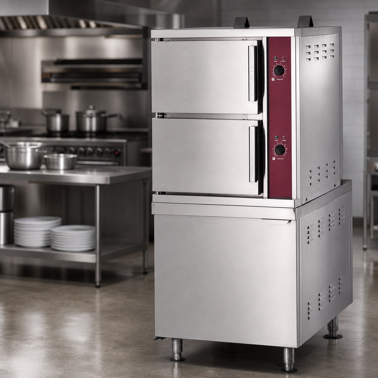 Product image #3 for Crown GCX-10-36 Two-Compartment Gas Convection Steamer with 36-Inch Cabinet Base